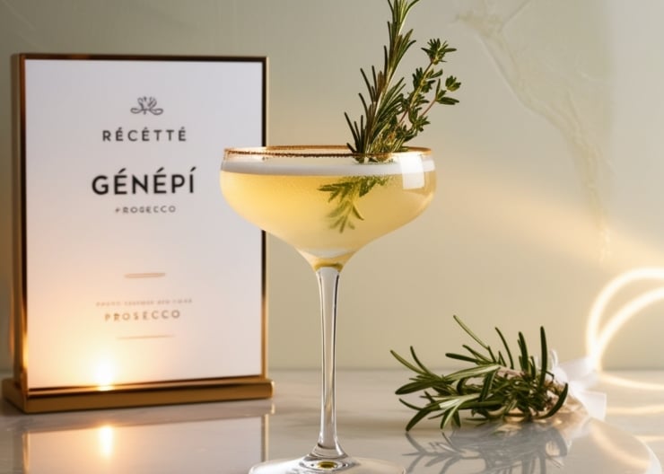 Recette - Cocktail de génépi et prosecco